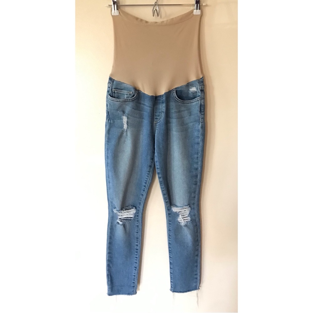 Joe’s Jeans • 26 • The Icon Mid Rise Skinny Crop Distressed Maternity Full Panel